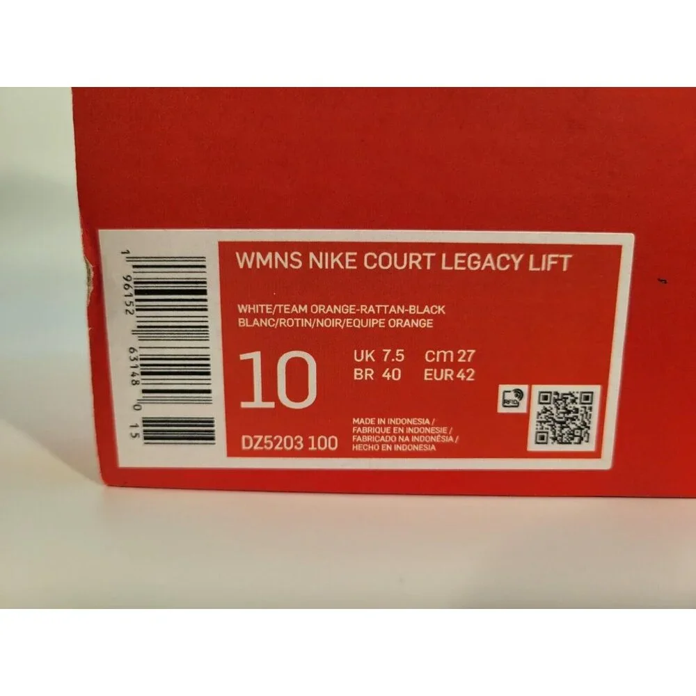 Nike Court Legacy Lift Platform Shoes Sneakers Womens Size 10 White DZ5203-100 - Picture 2 of 12